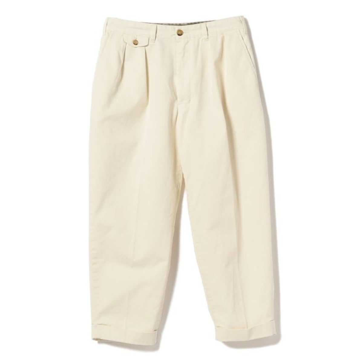 預購┃BEAMS JAPAN 2 pleated chino pants 組紐 雙打摺 錐形褲