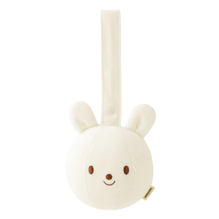 動物造型球型手搖鈴-白