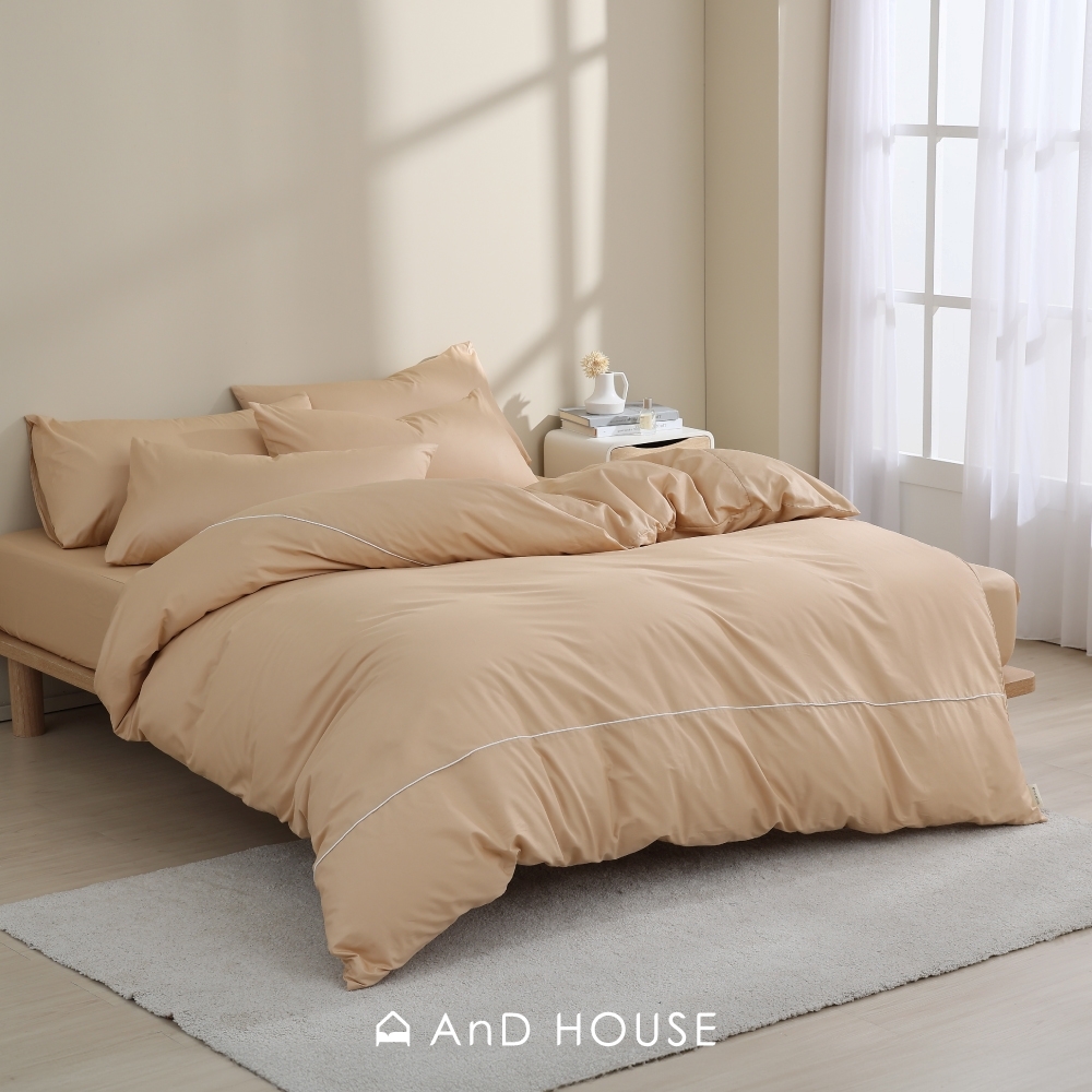 200織精梳純棉｜100%純棉｜奶霜橘｜單品&床包被套組