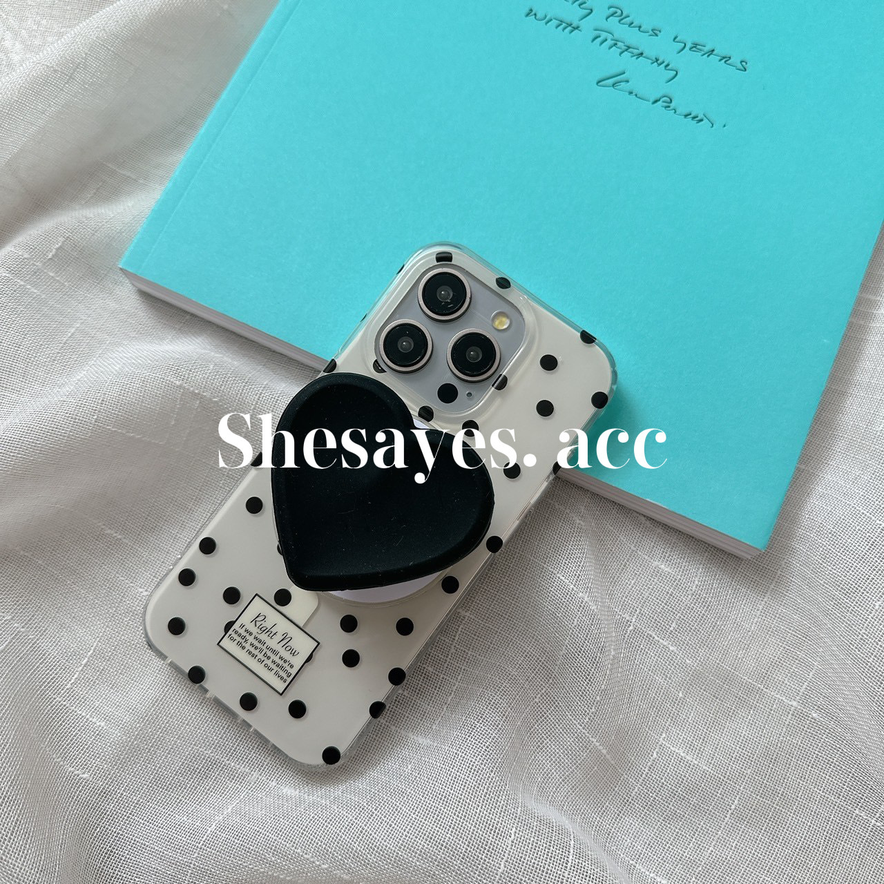 IPHONE 波普風｜圓點愛心磁吸支架手機殼