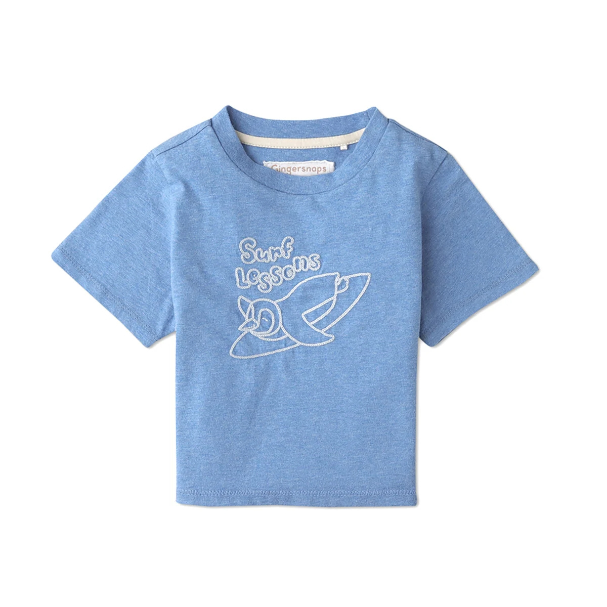 〖 Gingersnaps 〗水藍刺繡企鵝划水上衣