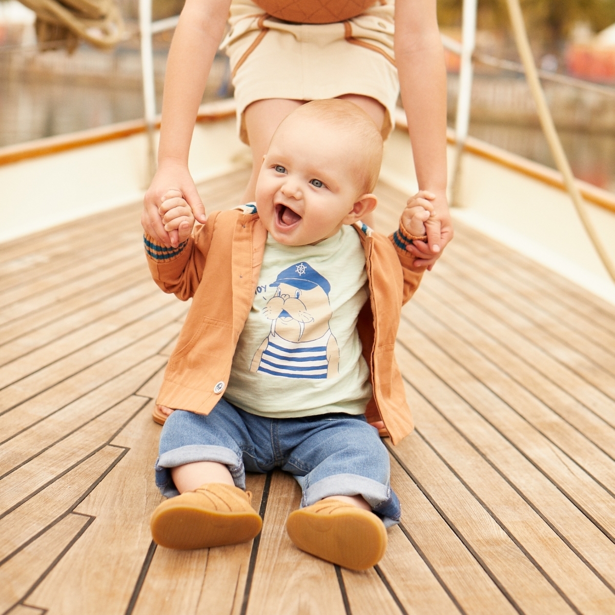 〖 Gingersnaps 〗淺綠海象船長上衣