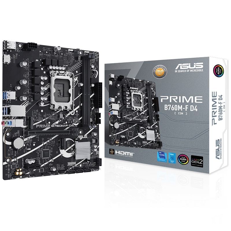 米特3C數位–ASUS 華碩 PRIME B760M-F D4-CSM 1700腳位/M-ATX/DDR4/主機板