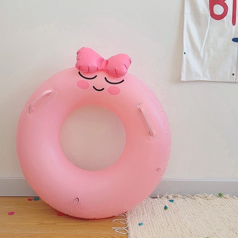蝴蝶結粉色泳圈