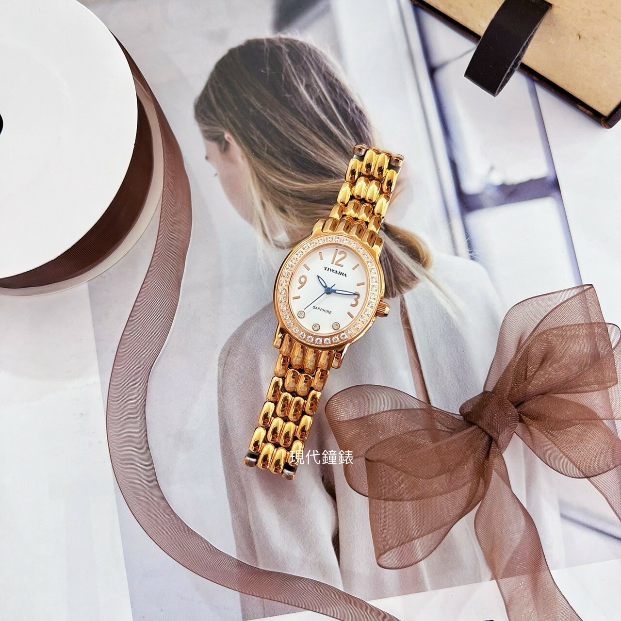 【TIVOLINA】風華系列 耀眼鑽錶 LAG3713-DW 28mm 現代鐘錶