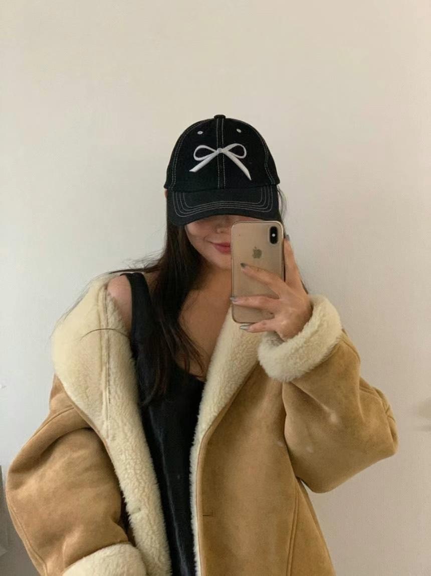 🇰🇷 蝴蝶啾啾 牛仔丹寧 外縫線 棒球帽 鴨舌帽