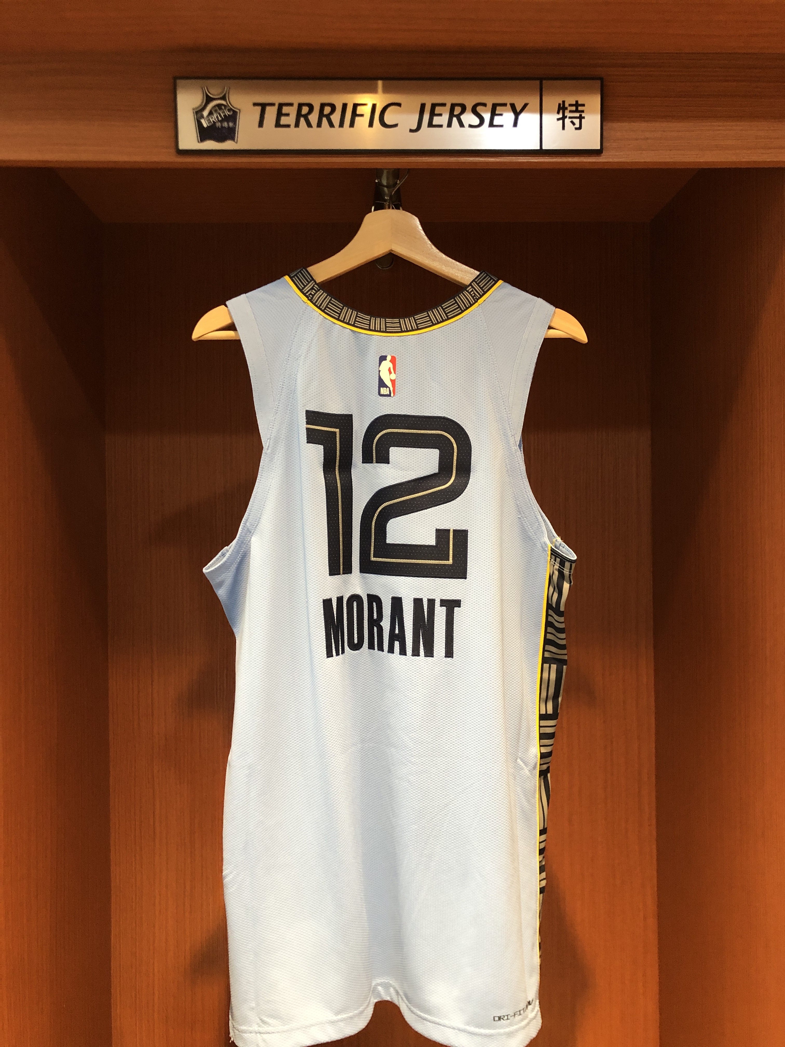 NBA球衣 Ja Morant 曼菲斯灰熊水藍 Statement Jordan Authentic 球員版 電繡 全新