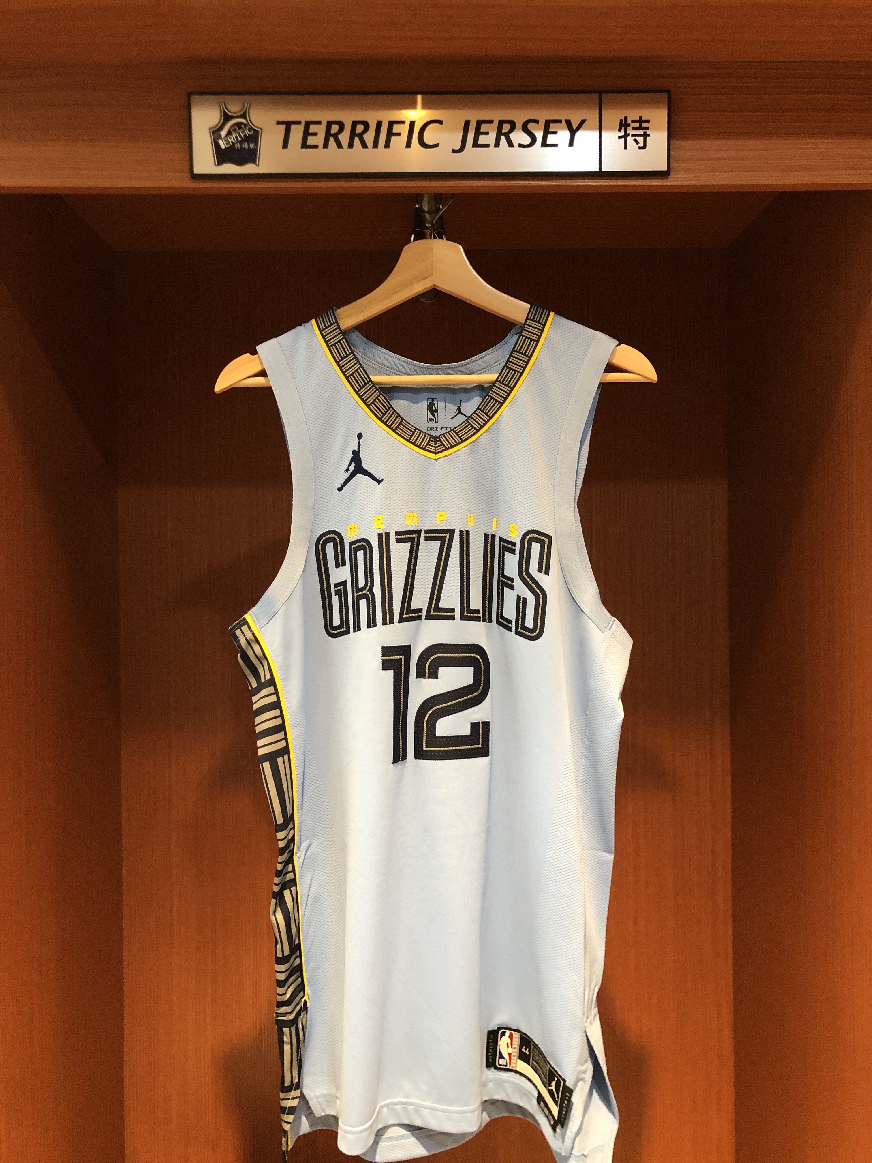 NBA球衣 Ja Morant 曼菲斯灰熊水藍 Statement Jordan Authentic 球員版 電繡 全新