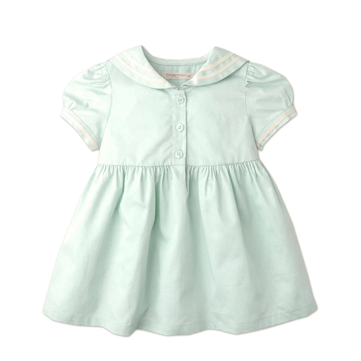 〖 Gingersnaps 〗淺綠鈕扣水手領洋裝
