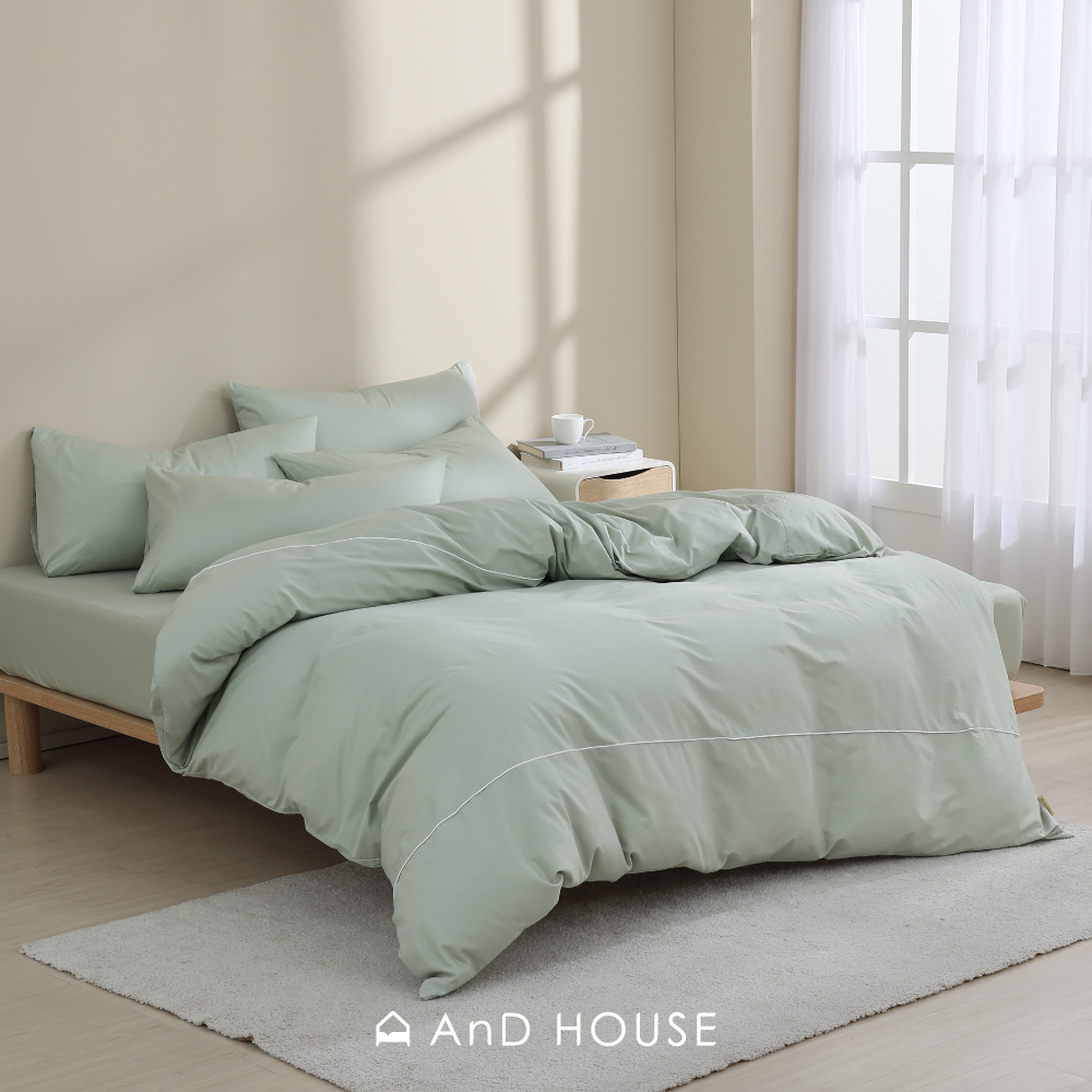 200織精梳純棉｜100%純棉｜草悟綠｜單品&床包被套組