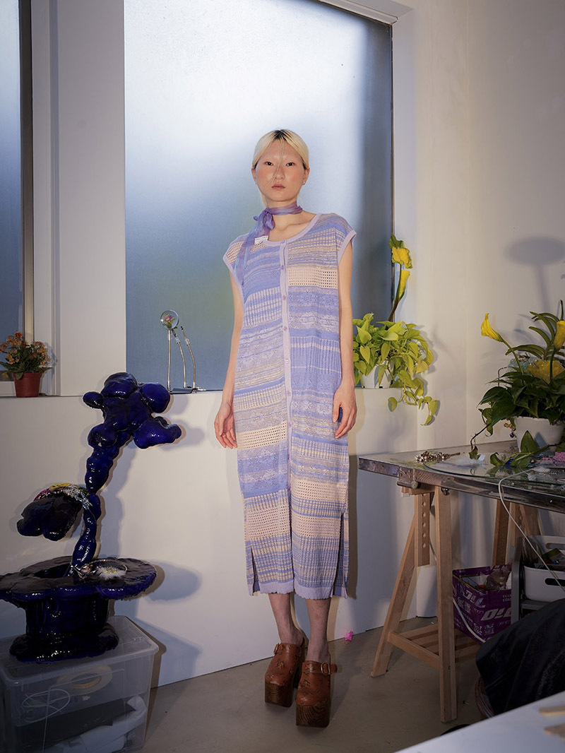 Taller Penghu Tiles Dress Purple-Blue