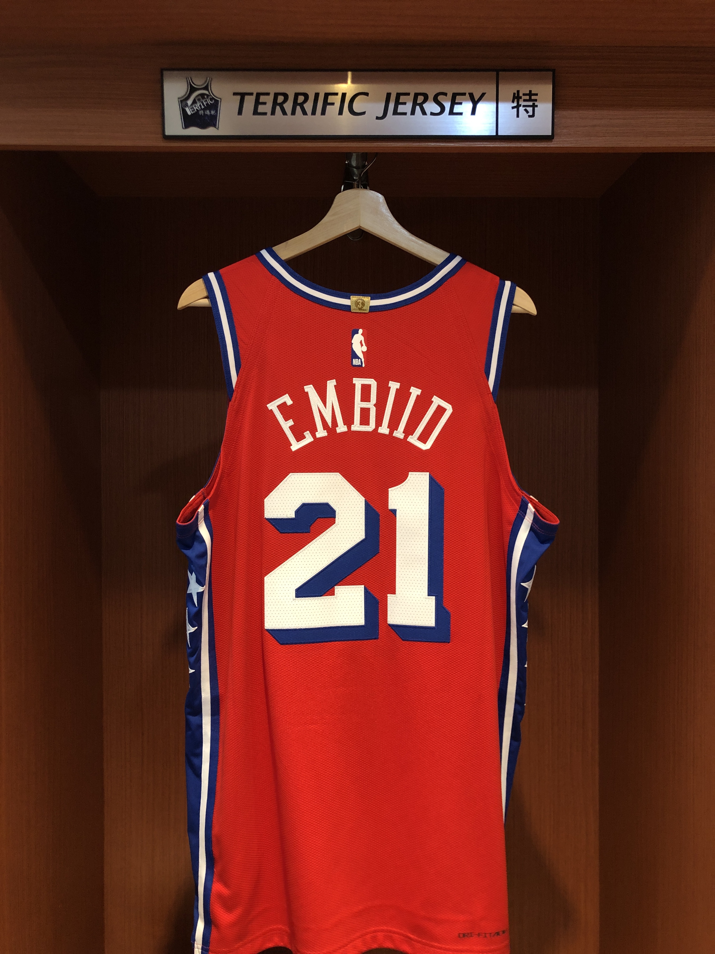 NBA球衣 Joel Embiid 費城七六人紅 Statement Jordan Authentic 球員版 電繡 全新
