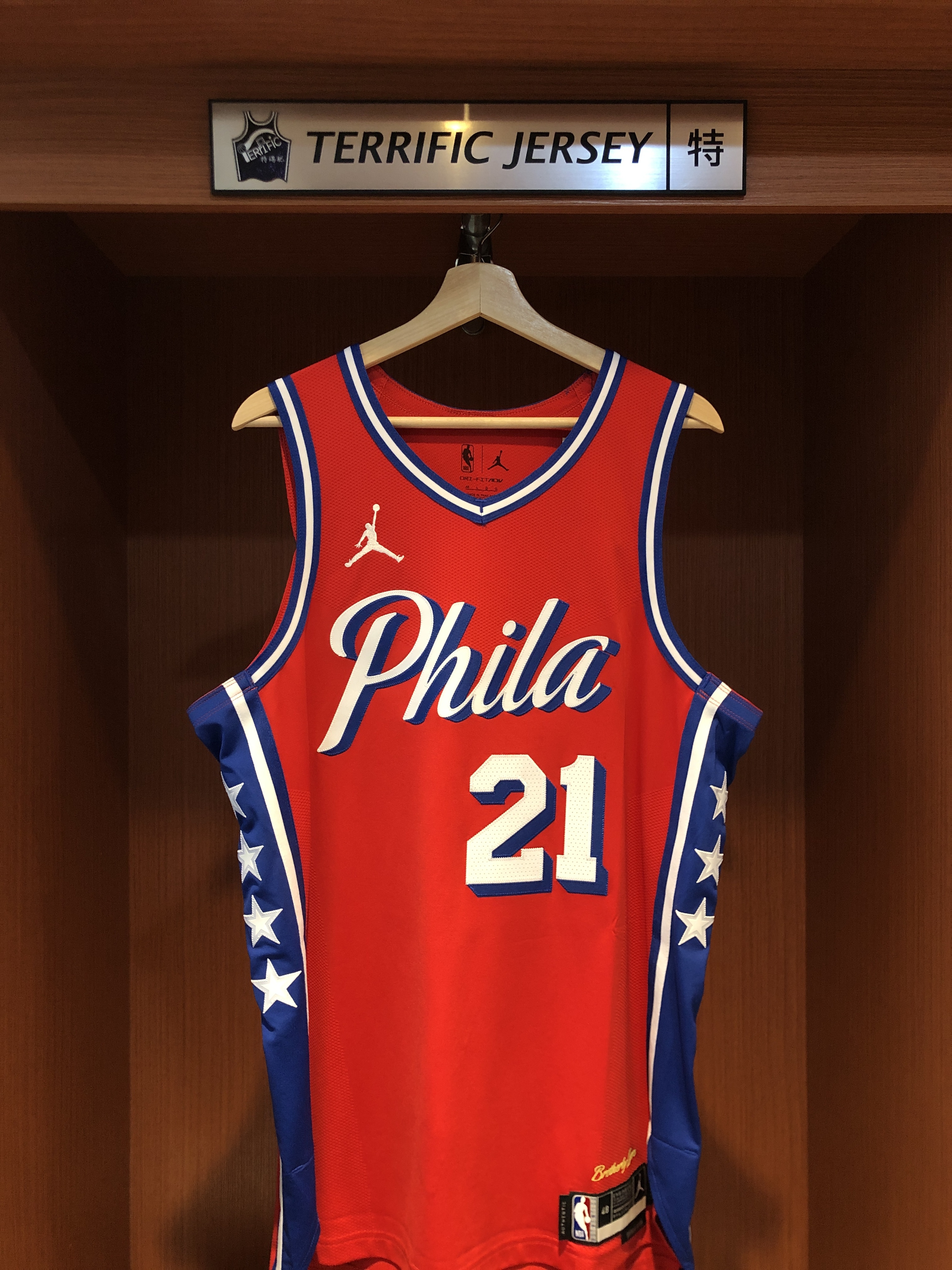 NBA球衣 Joel Embiid 費城七六人紅 Statement Jordan Authentic 球員版 電繡 全新