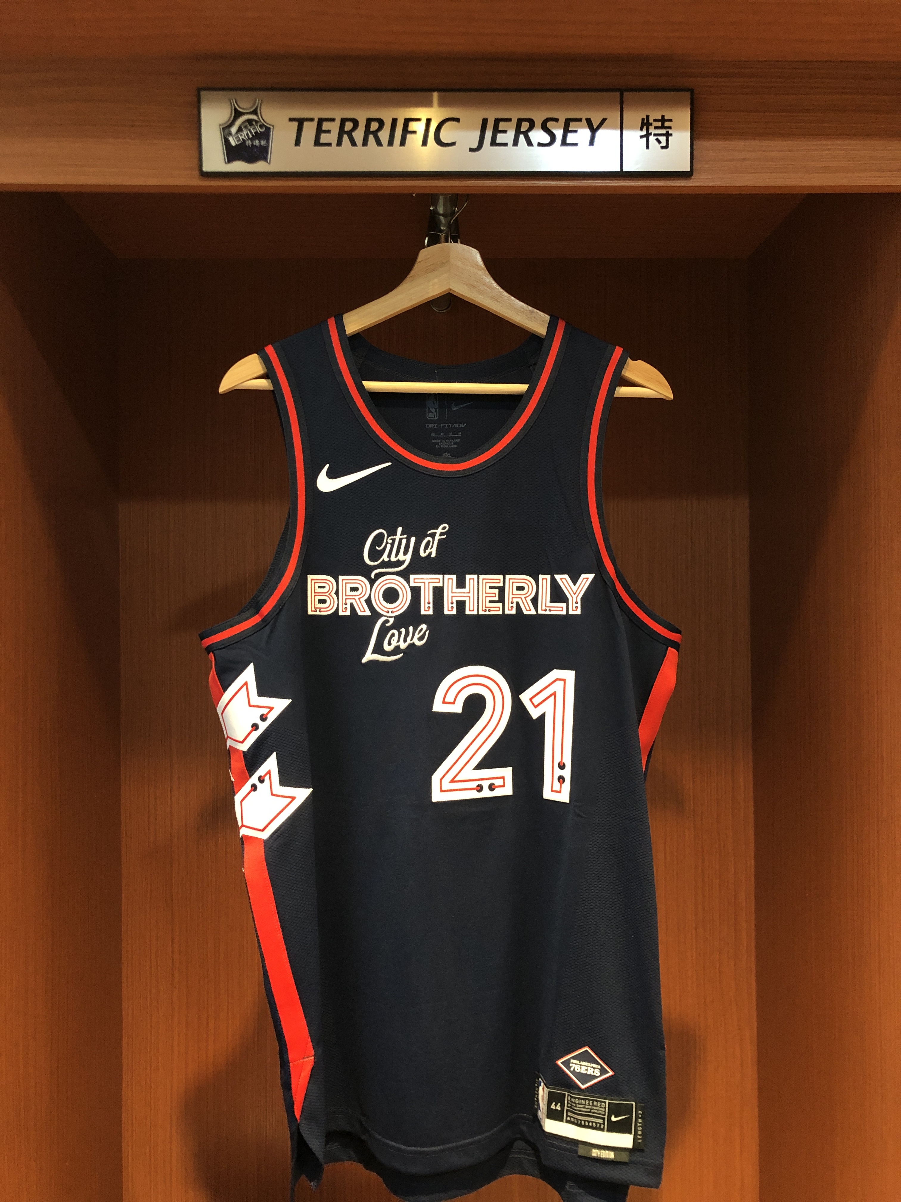 NBA球衣 Joel Embiid 費城七六人城市 City Nike Authentic 球員版 電繡 全新