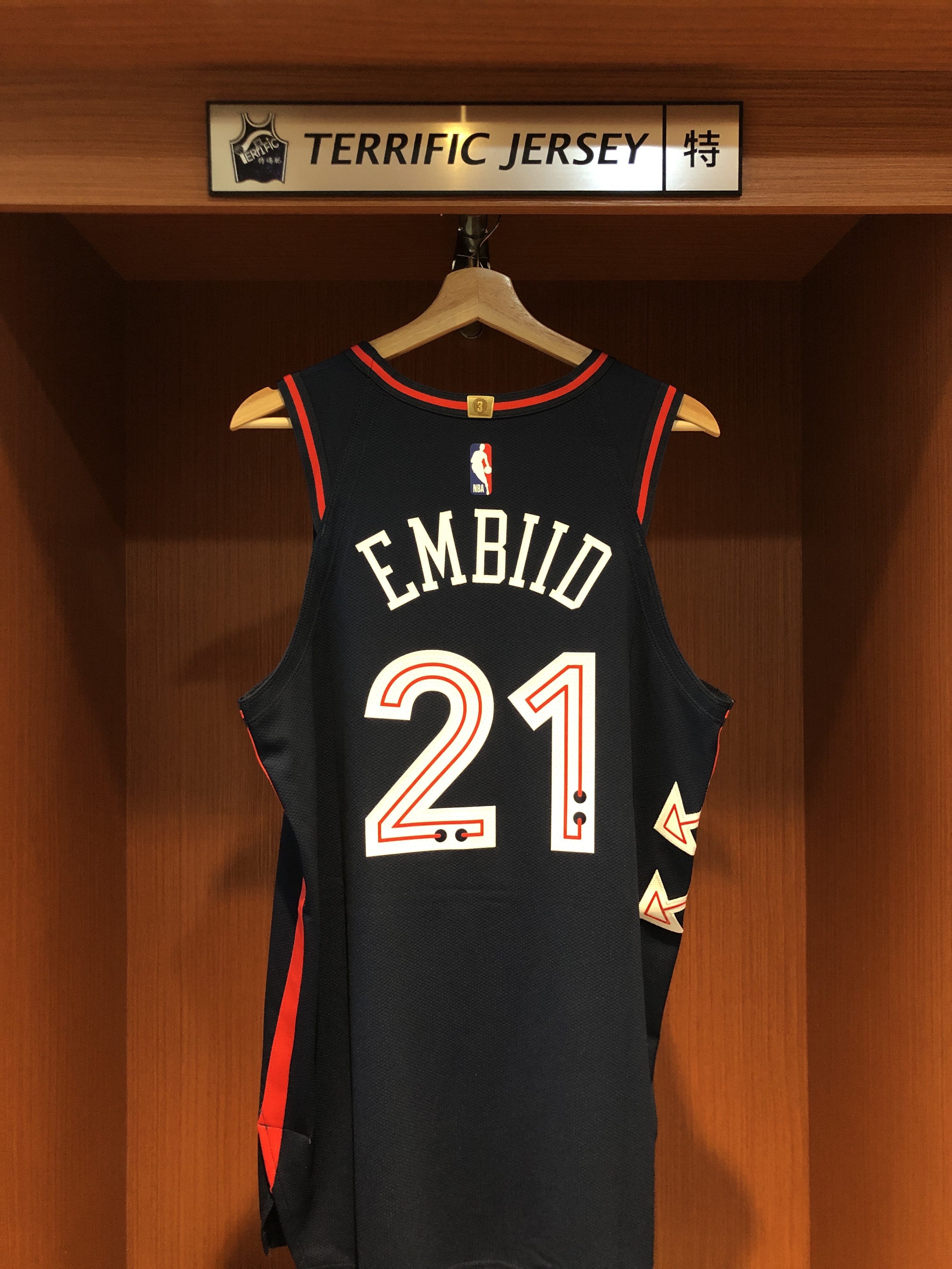 NBA球衣 Joel Embiid 費城七六人城市 City Nike Authentic 球員版 電繡 全新