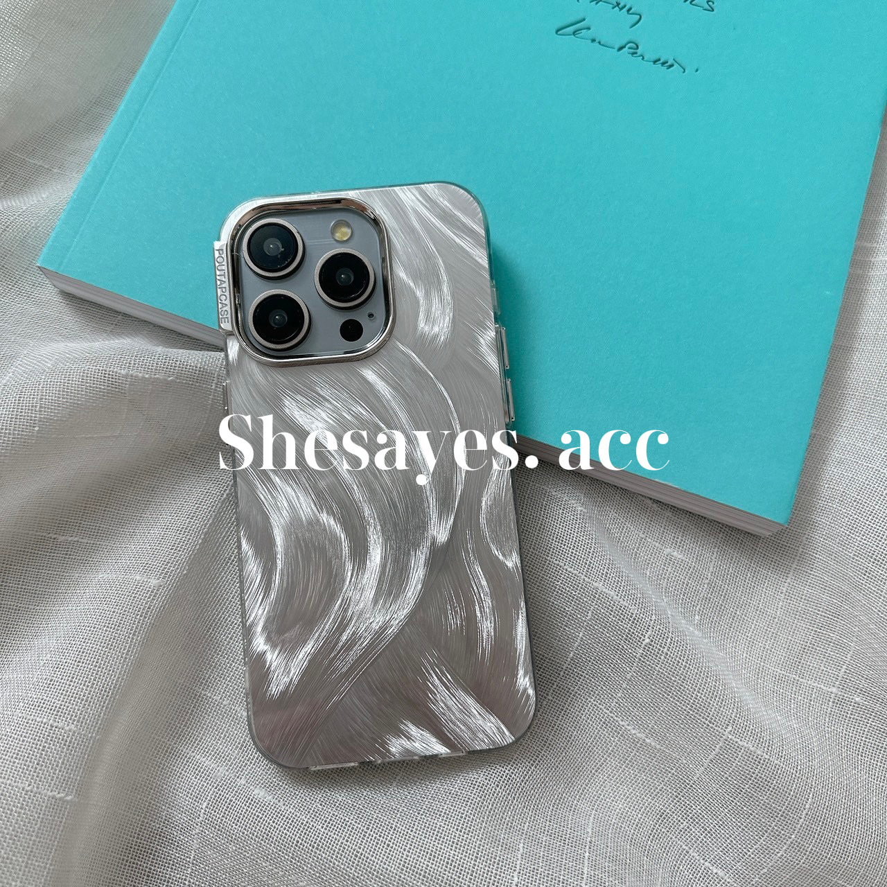 IPHONE 波普風｜高冷銀色羽毛手機殼