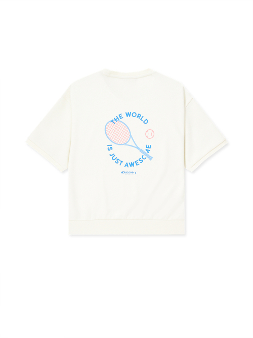 【代購】Discovery 女式運動休閒短袖運動衫 DWTR92043-IVS