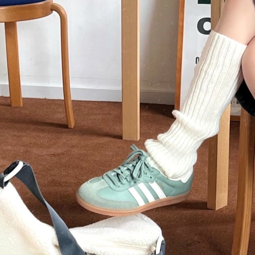 Adidas Samba OG 復古 皮革 麂皮 豆沙綠 綠 白 休閒鞋 IE7011
