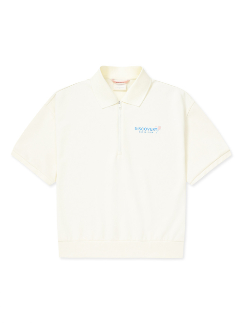 【代購】Discovery 女款運動休閒短袖訓練半拉鍊 DWTR93043-BKS