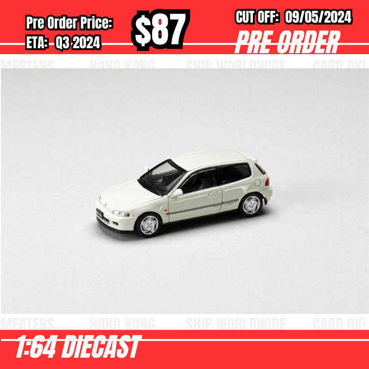 RS-$87   * JDM64  * 1:64 Honda CIVIC (EG6) SIR-Ⅱ WHITE [OD23/04]