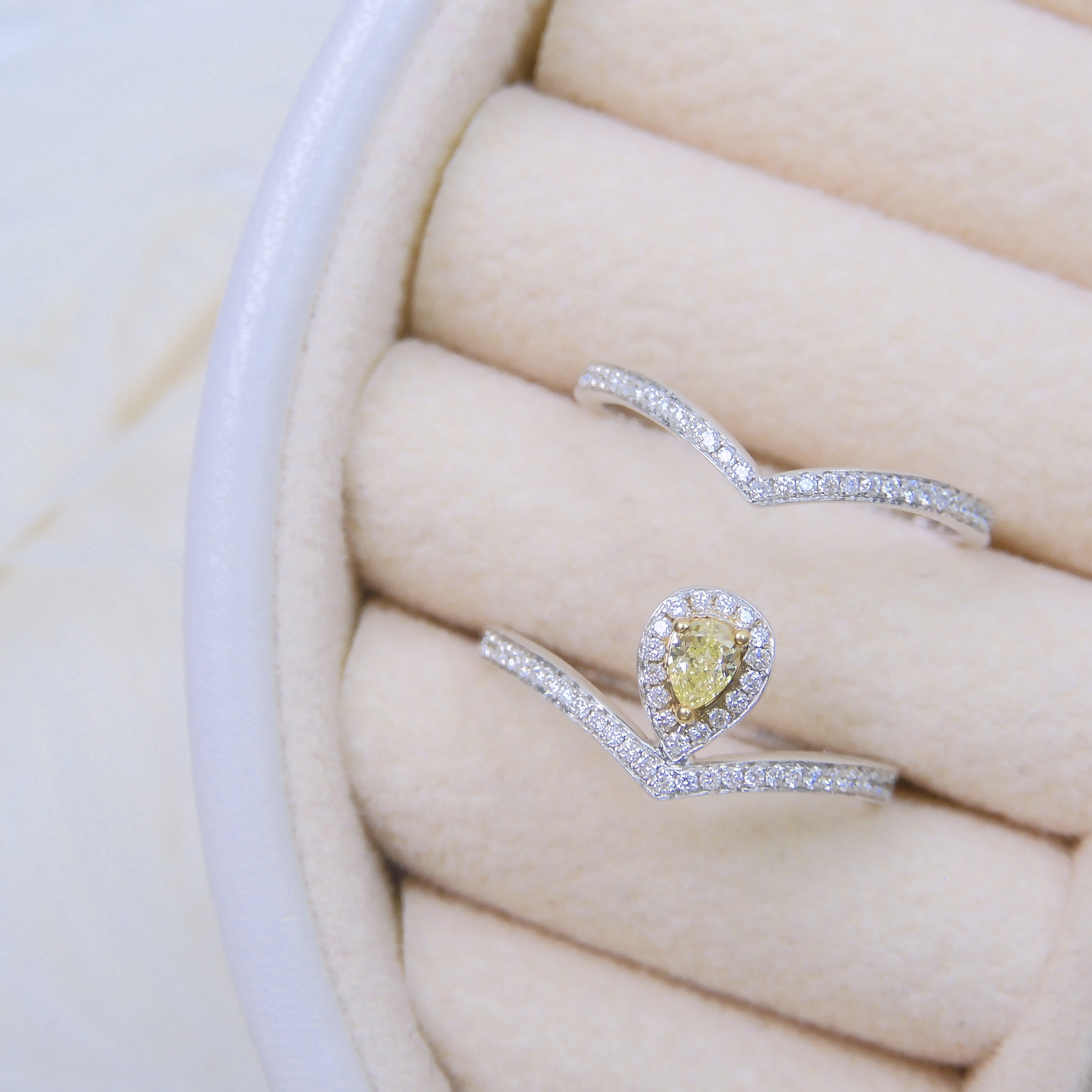 18K金 0.12ct 黃鑽戒指套裝 (多用款)