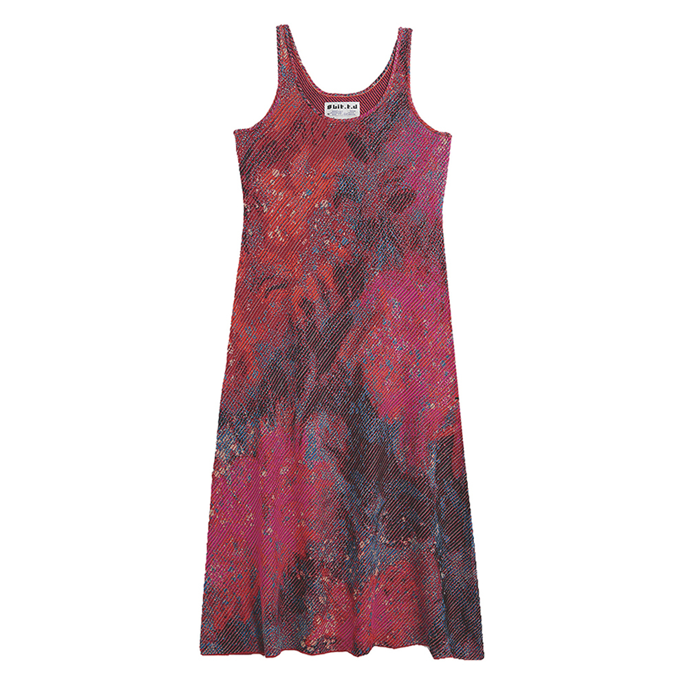 Fireworks Knitted Sleeveless Dress - Red