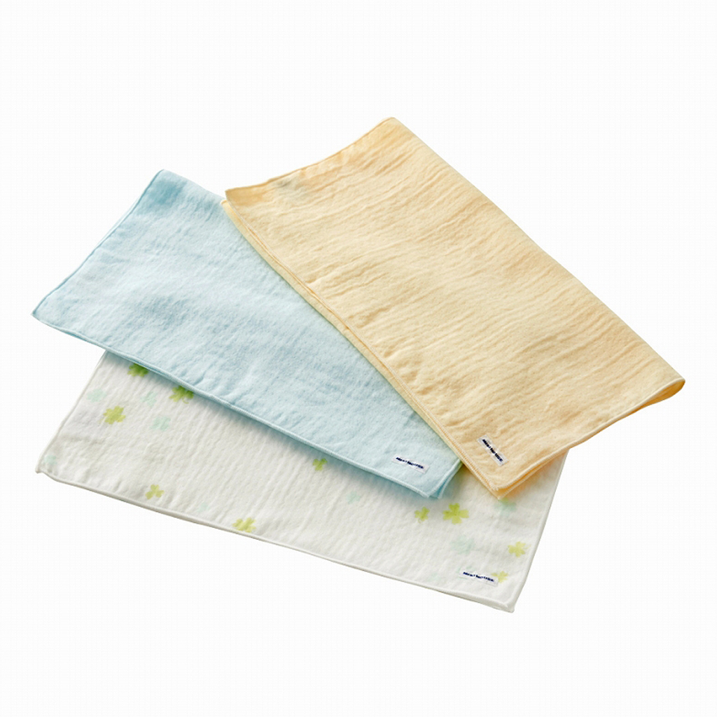 棉花糖三層針織紗布毛巾（三入組）