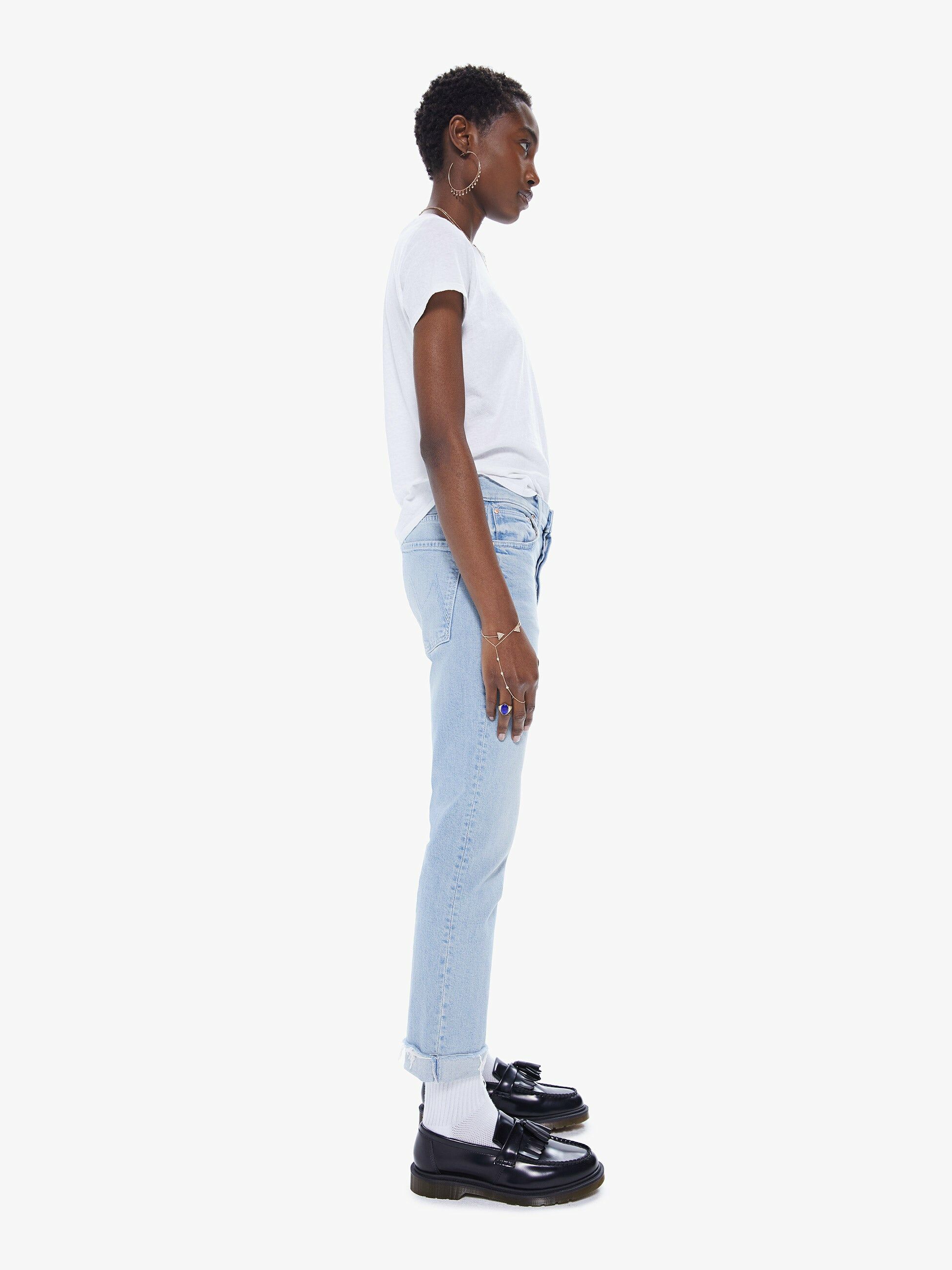 Scrapper Cuff Ankle Fray - LHB 淺藍水洗反摺牛仔褲