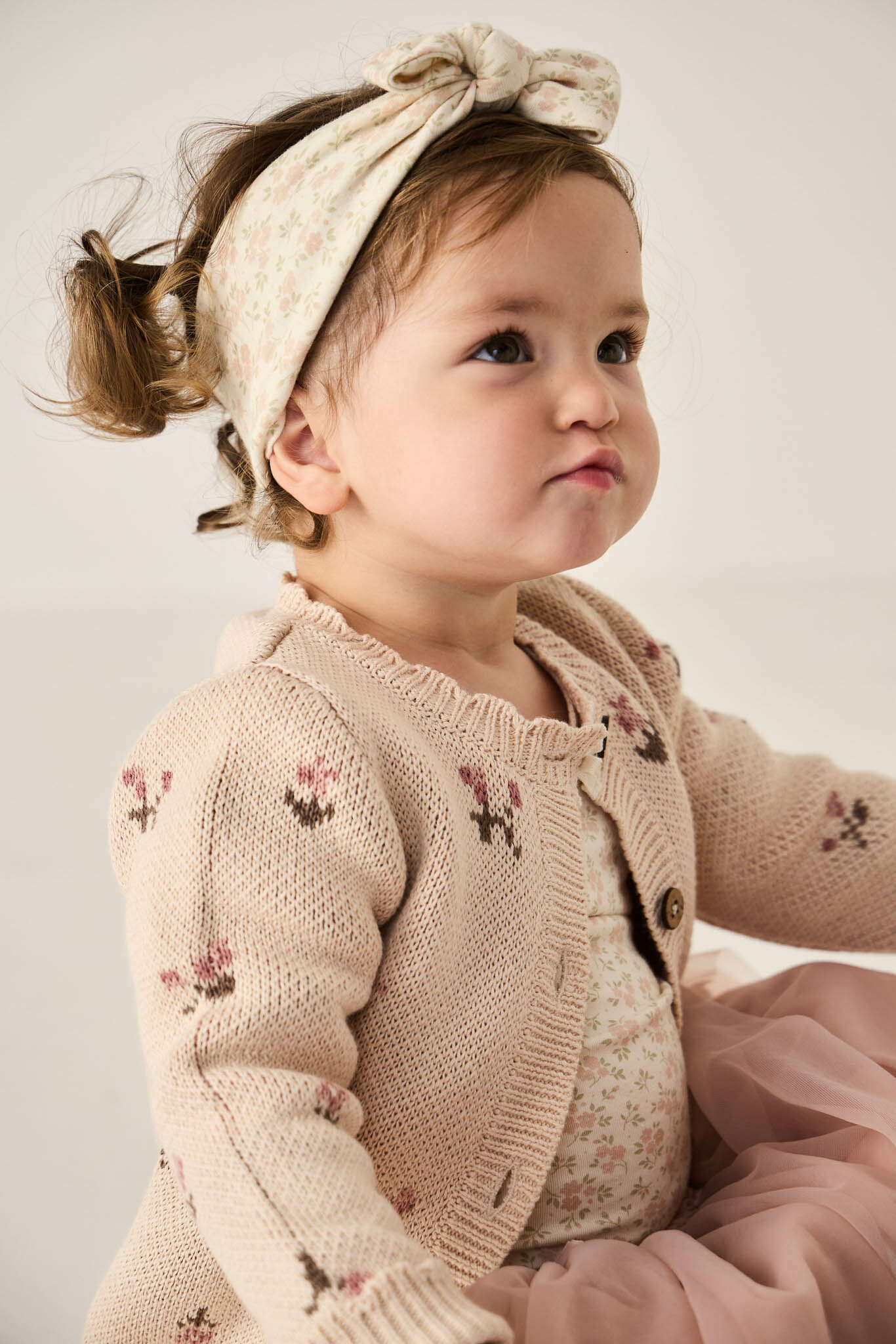 【預購】JAMIE KAY - Organic Cotton Headband（Rosalie Floral Mauve）