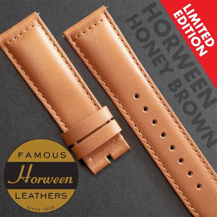 HONEY BROWN HORWEEN LEATHER STRAP - HOS01.3