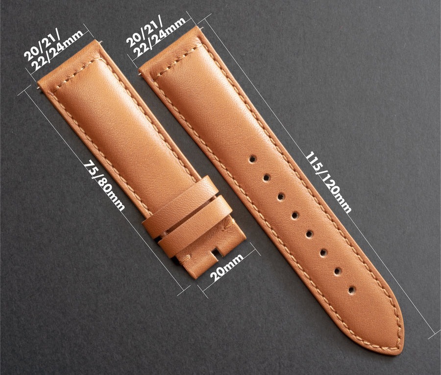 HONEY BROWN HORWEEN LEATHER STRAP - HOS01.3