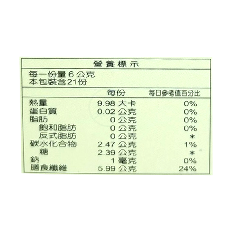 人生製藥 渡邊健體膳食纖維 21包/盒