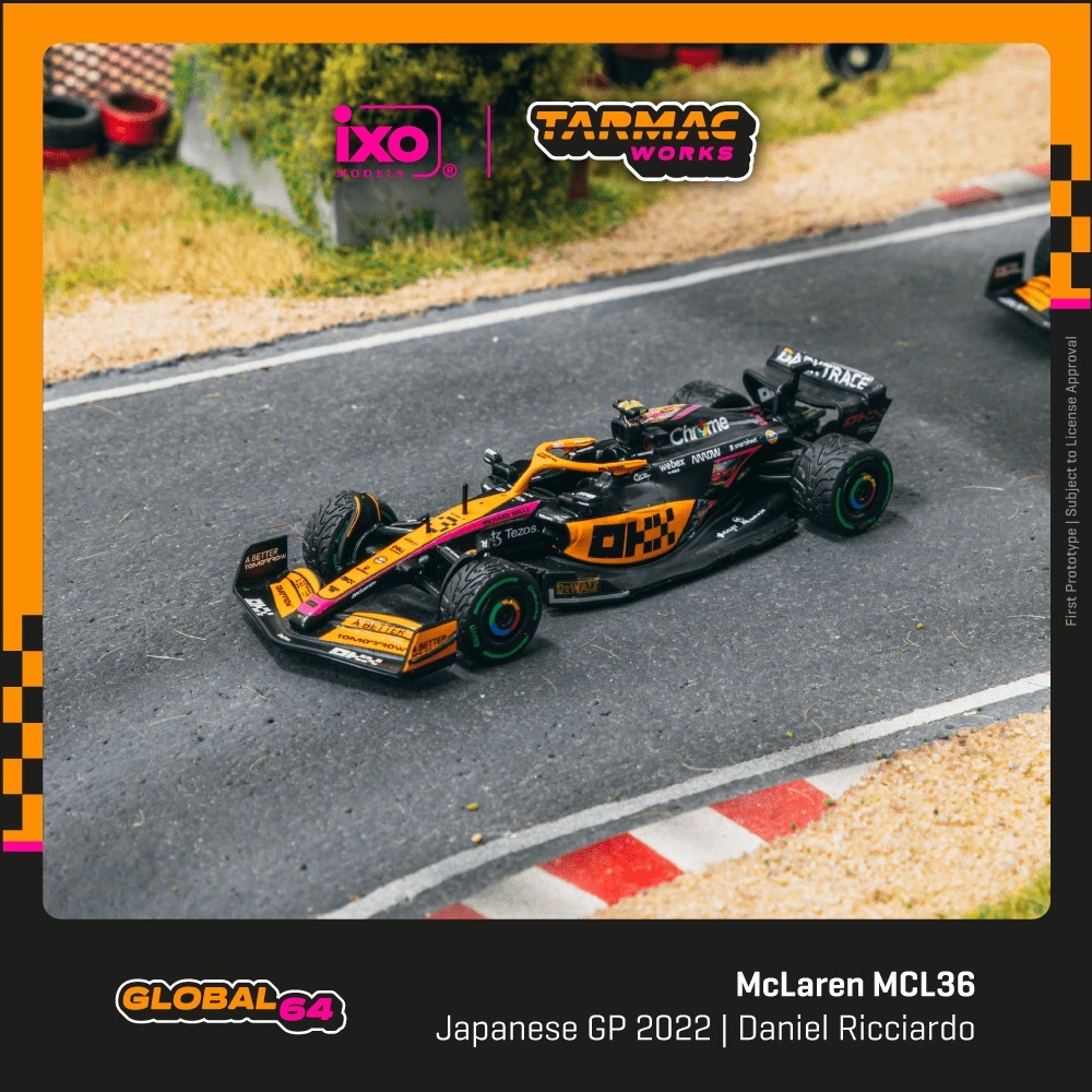 Tarmac Works 1/64 F1 麥拿侖車隊 McLaren MCL36 日本大獎賽 2022 Daniel Ricciardo
