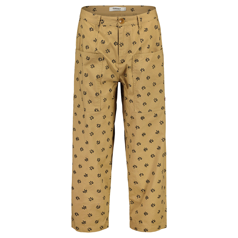 【MALOJA】女有機棉小直筒印花長褲 / 24MA37445-[碎花黑、棕]