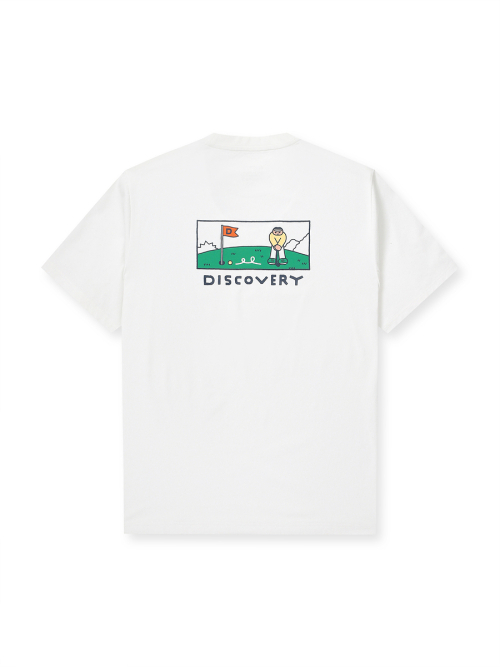【代購】Discovery 高爾夫卡通背面圖案T恤 DXRSG5043-WHS
