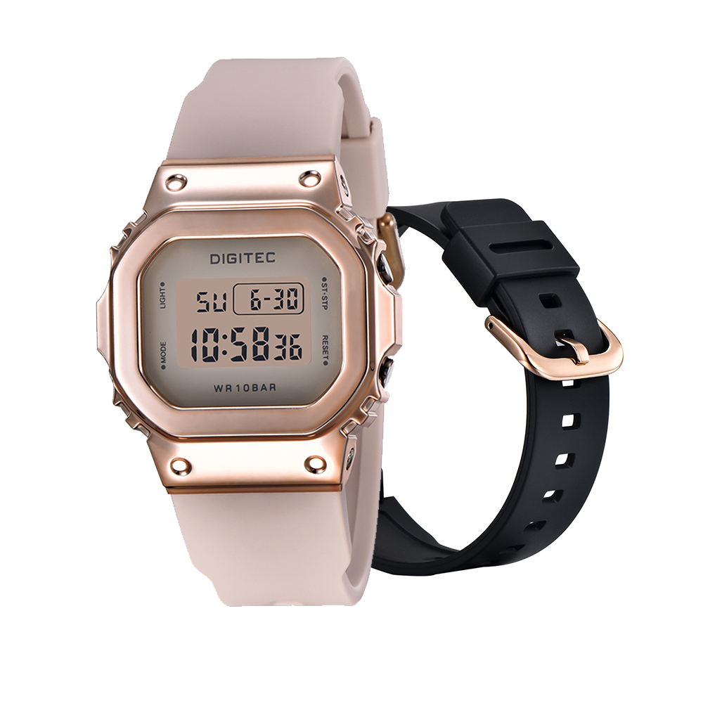 【DIGITEC 數碼科技】BDG-7054T* 多功能 EL背光 矽膠 數位 電子錶 手錶 -