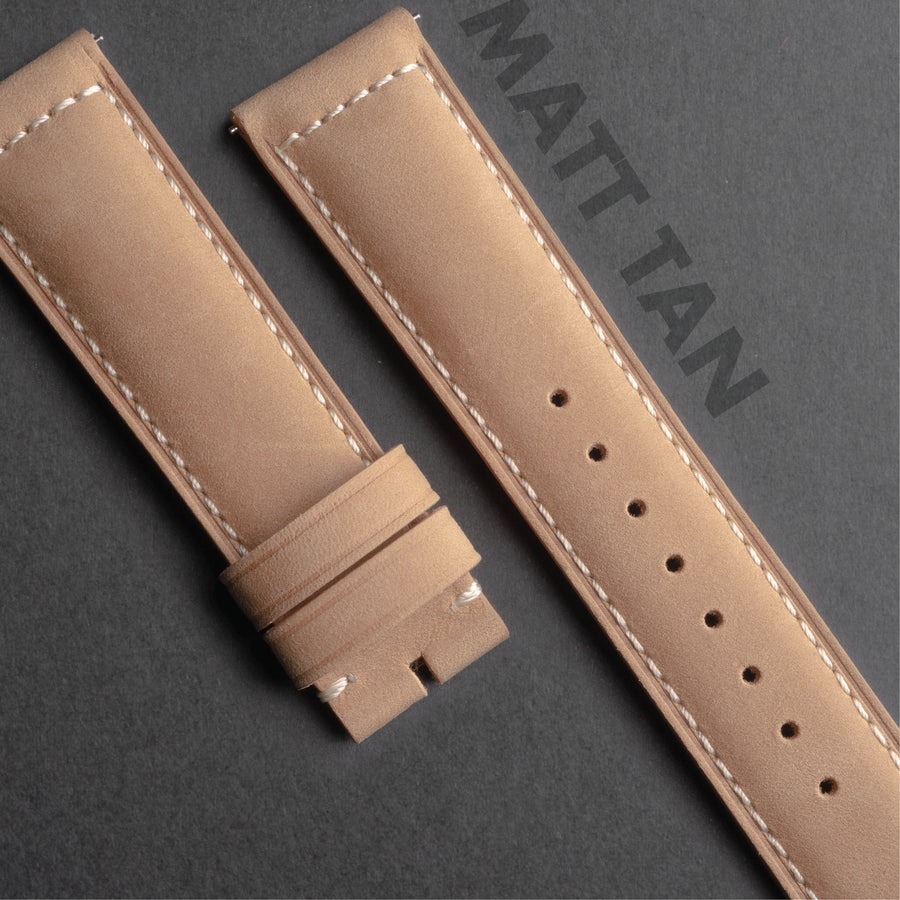 MATT TAN CRAZY HORSE LEATHER STRAP - CS01.2