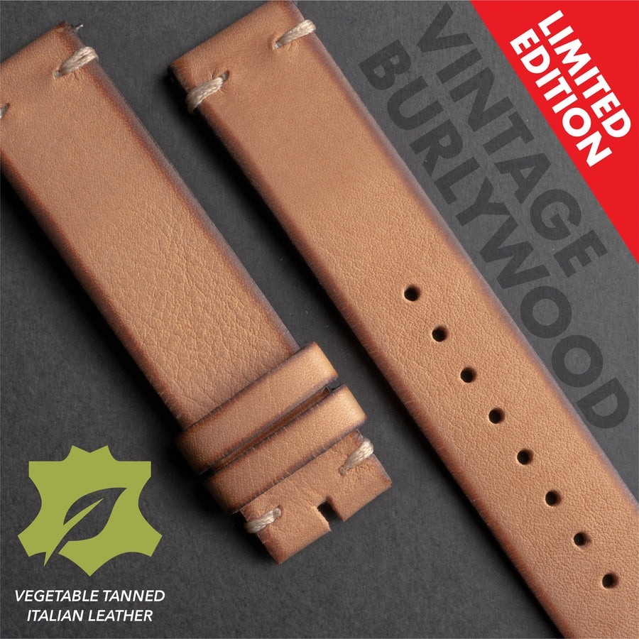 VINTAGE BURLYWOOD LEATHER STRAP - VS01.2
