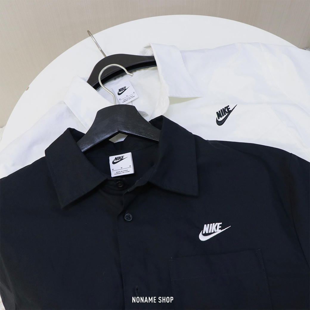 NIKE CLUB 字勾 排扣 襯衫 短袖 兩色 (男款)