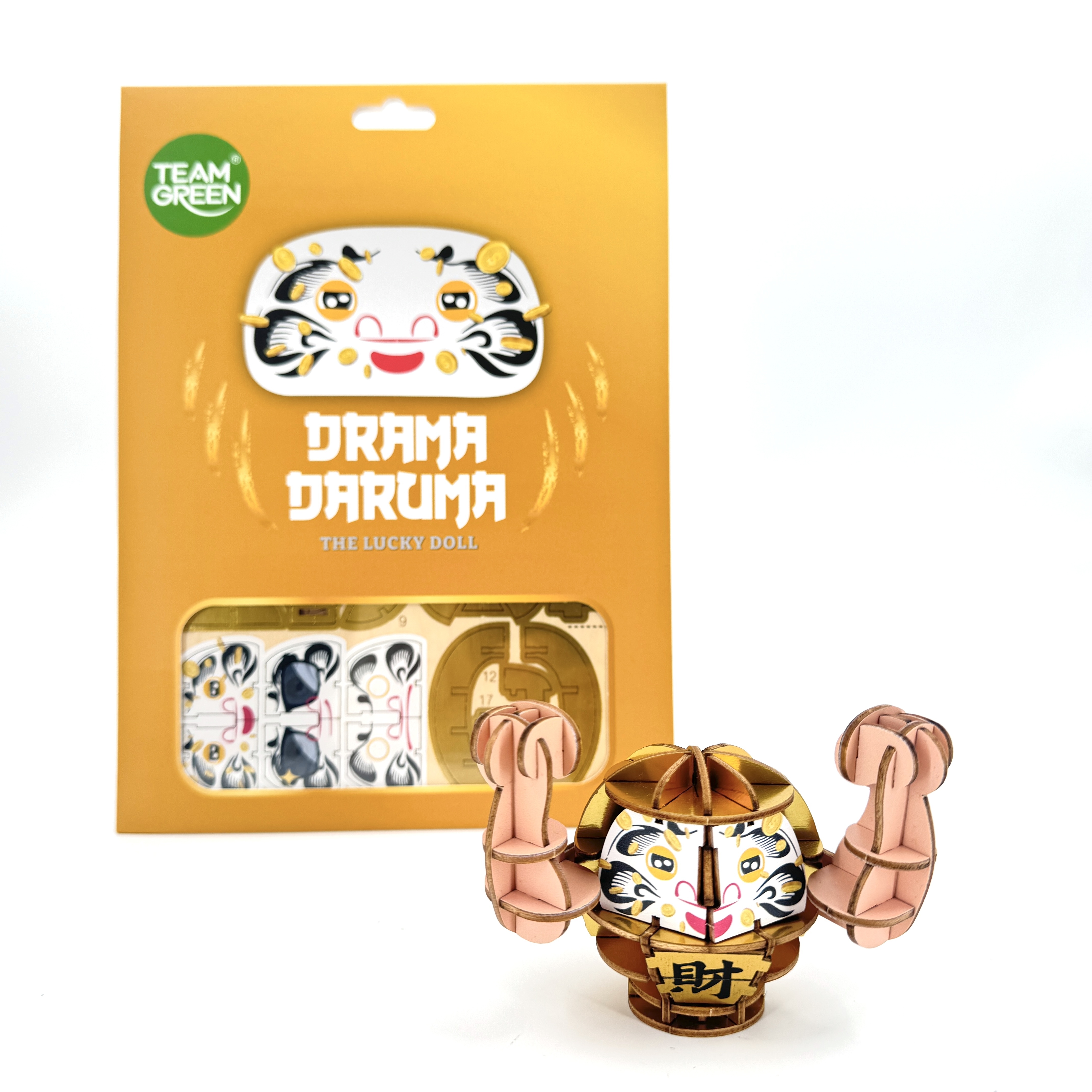 Drama Daruma - Gold (Fortune) Special Golden hot stamping