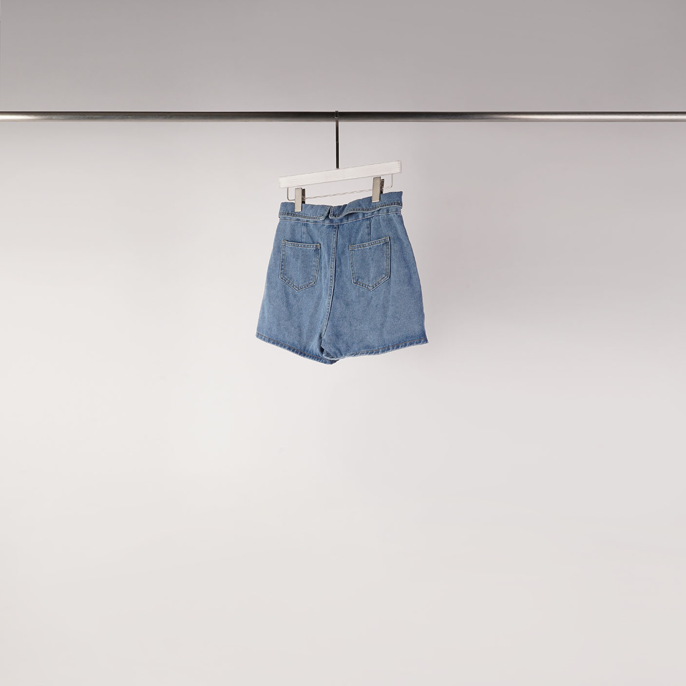 反摺高腰牛仔褲裙｜S - L