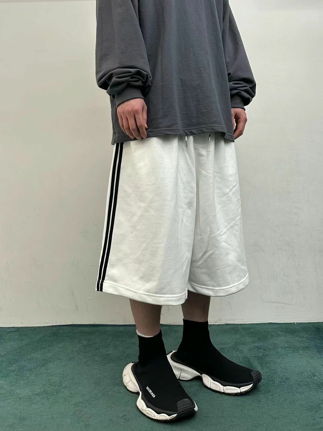 淨色雙間棉質短褲 WELL DONE-034P