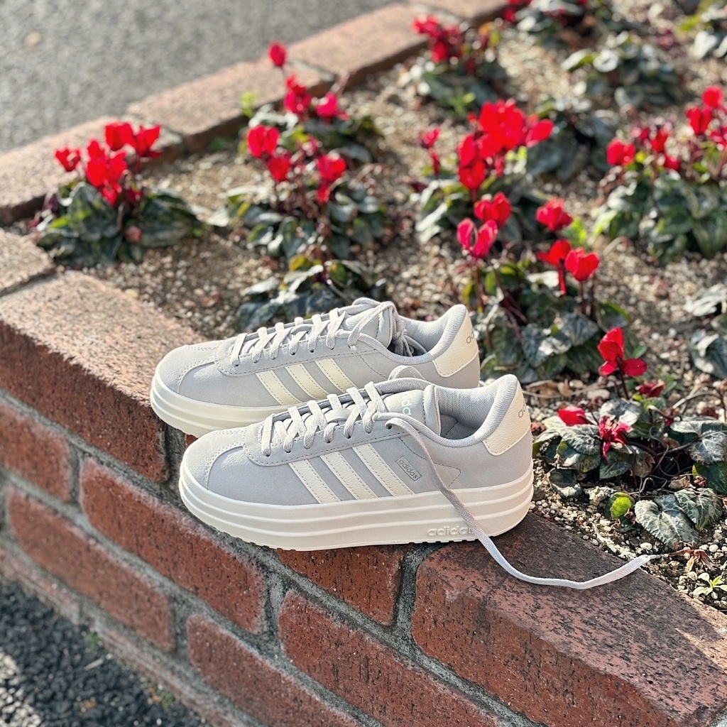 adidas VL COURT BOLD 厚底白灰