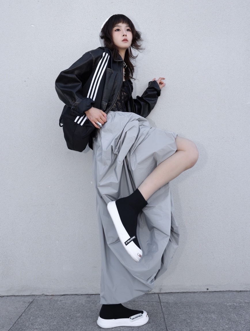 SMILEREPUBLIC 開口笑 厚底 經典 黑色 襪套鞋 SR20220101060