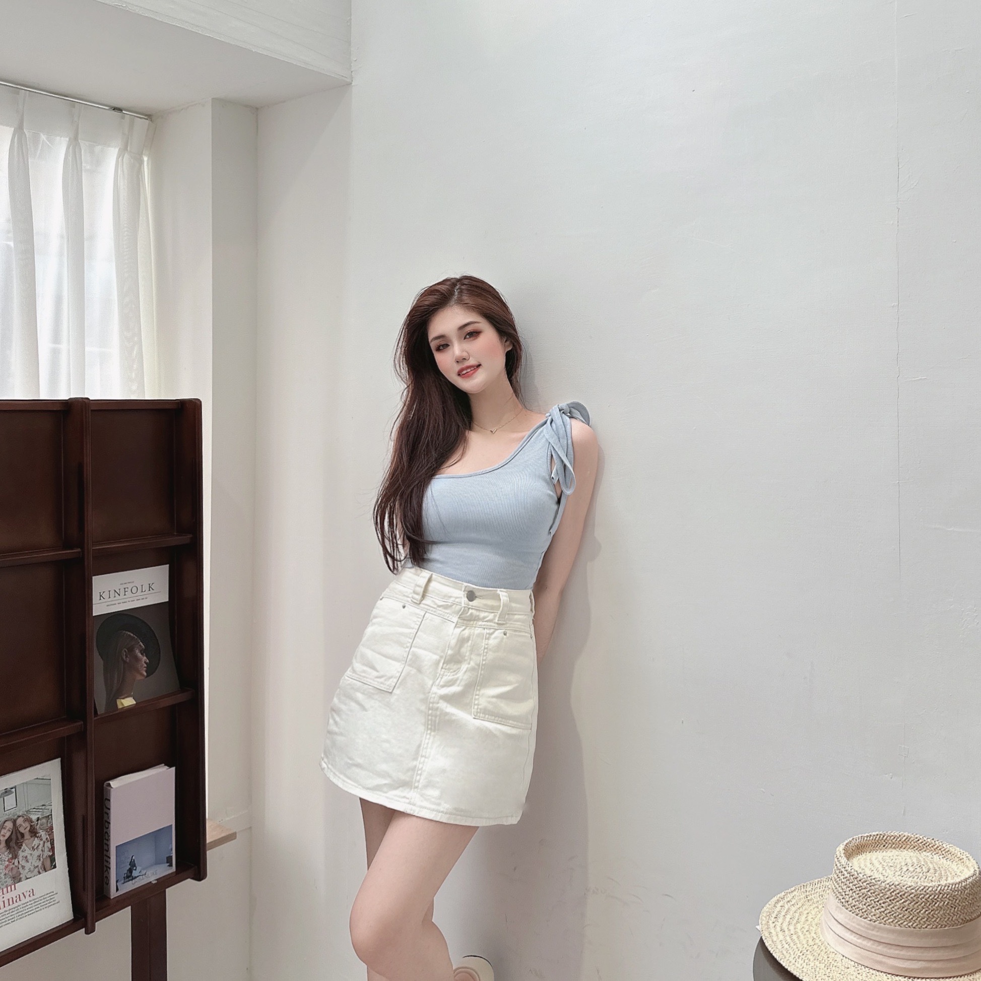 單肩綁繩兩穿BRATOP/三色