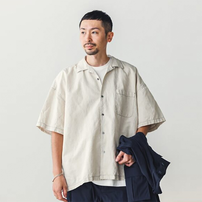 CATTA Open Collar Shirt-Chambray