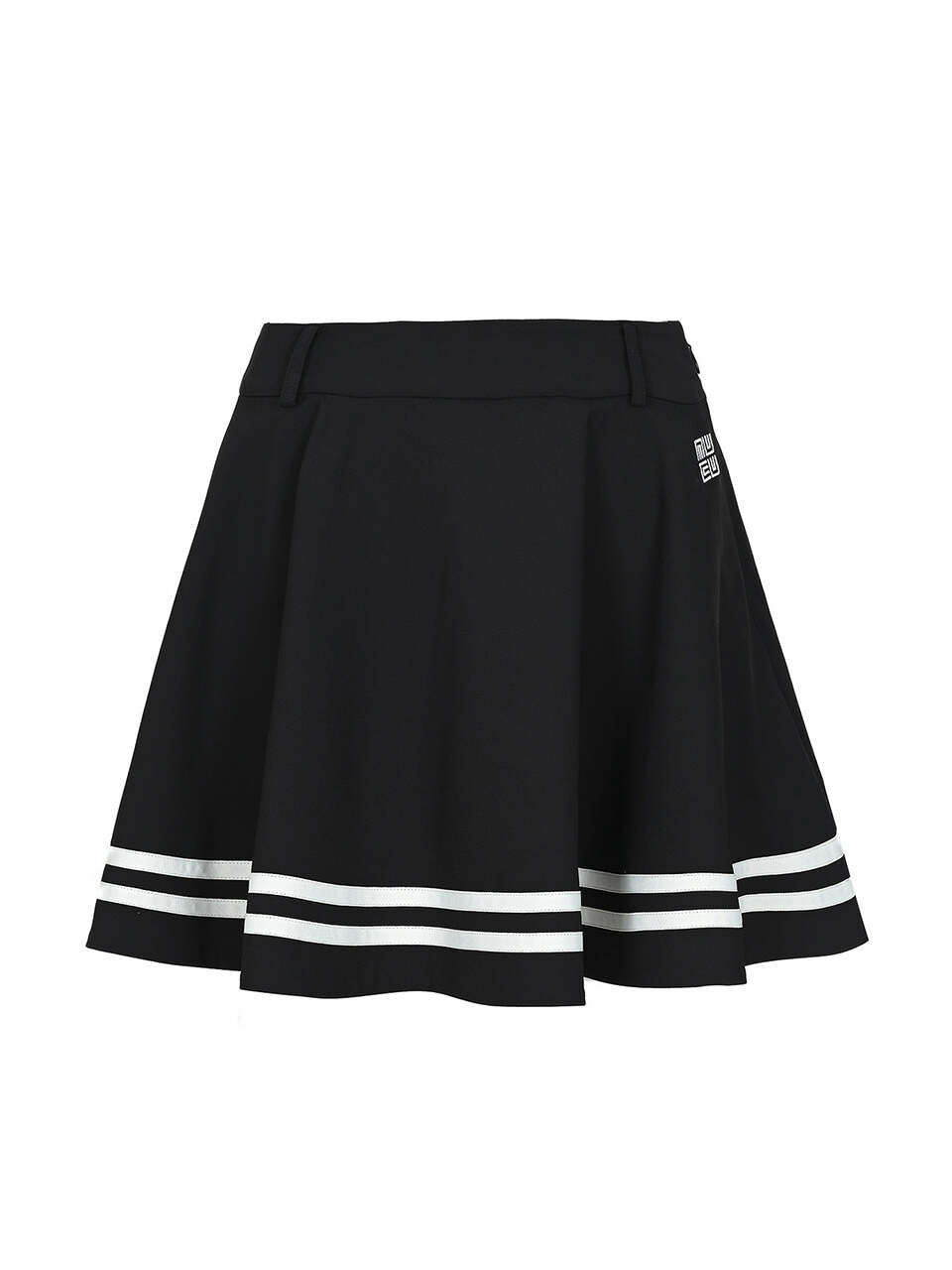女【現貨】正韓設計師Lenucu  學院風格 氣質可愛校園喇叭裙褲/高爾夫球裙/網球裙（黑色）#ＭＷ112422