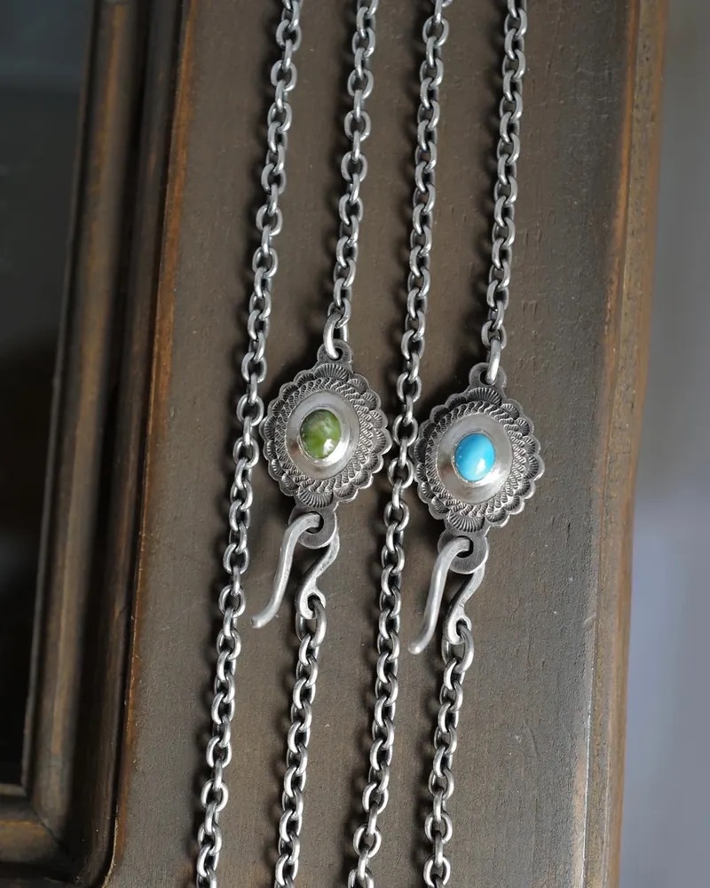 Hozho 60cm Turquoise Hook Necklace set