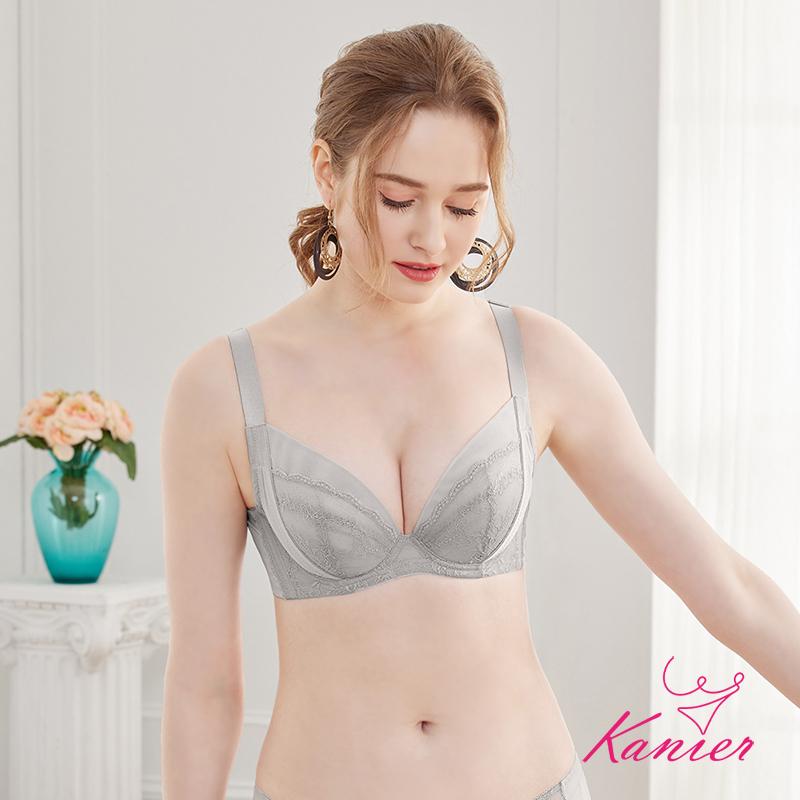【Kanier卡妮兒】天使之境 外月牙機能型內衣【1309 磐雲灰 D / E / F / G / H 罩杯】