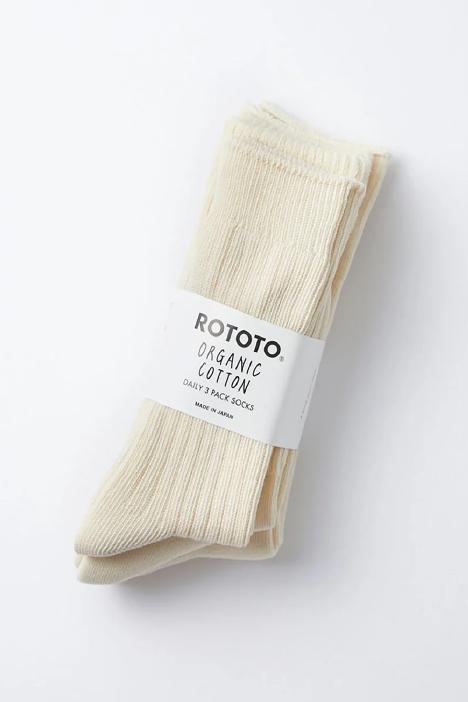 ROTOTO ORGANIC DAILY 3 PACK CREW